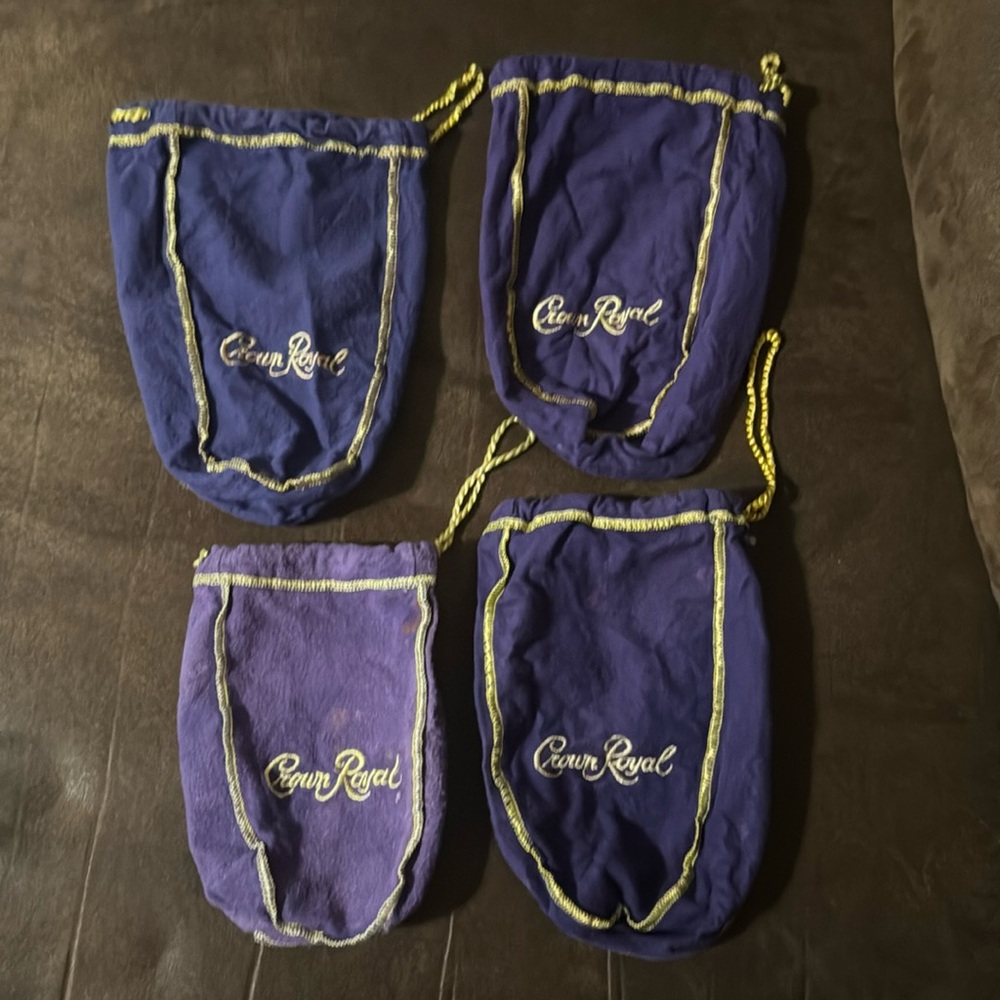 4 PC Crown Royal Bags